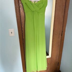 Tadashi Shoji Strapless Lime Green Dress